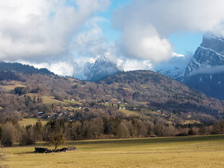 Giffre Valley, during a snowless winter