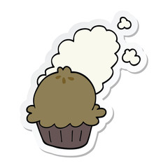 sticker of a cute cartoon pie