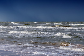 Stormy day and Baltic sea.