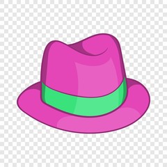 Gentlemans hat icon in cartoon style isolated on background for any web design 
