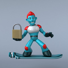 Red Robot - 3D Illustration