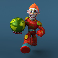 Naklejka premium Mexican hero - 3D Illustration