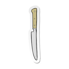 sticker of a cartoon kitchen knife