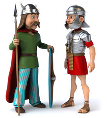 Obraz premium Roman and Gaul - 3D Illustration