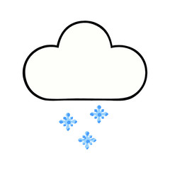 comic book style cartoon snow cloud