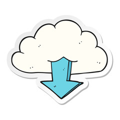 sticker of a cartoon download from the cloud
