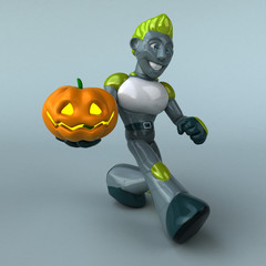 Green Robot - 3D Illustration