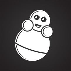 Toys icon on background for graphic and web design. Simple vector sign. Internet concept symbol for website button or mobile app.