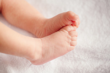 legs of a newborn baby
