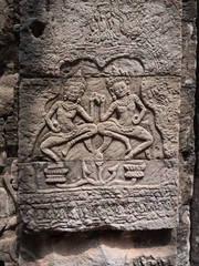 Angkor Wat Temple wall carvings, Cambodia