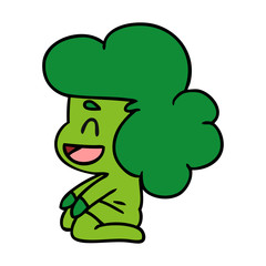cartoon of a kawaii alien girl