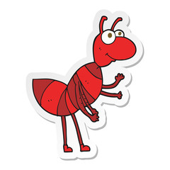 sticker of a cartoon ant