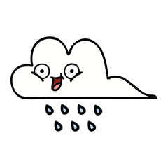 cute cartoon rain cloud