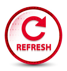 Refresh (rotate arrow icon) misty frozen red round button