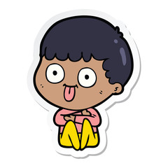 sticker of a cartoon man staring