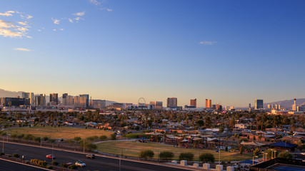 Las Vegas panorama by the sunset