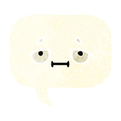 retro illustration style cartoon speech bubble