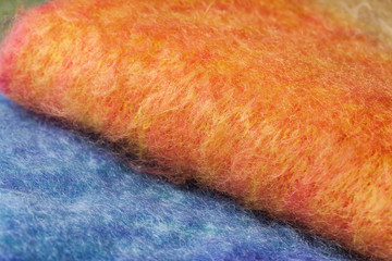 Close up of mohair wool fabric
