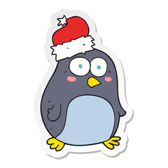 sticker of a cartoon penguin