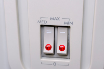 The power switches of the electric heater