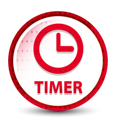 Timer misty frozen red round button