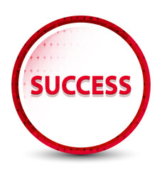 Success misty frozen red round button