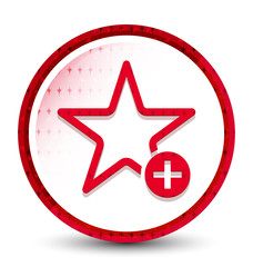 Add to favorite icon misty frozen red round button