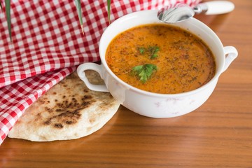 soup and traditional turkish based on the table