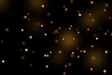 Gold stars bokeh overlay, stars photo overlay, abstract background, shiny gold and yellow stars...