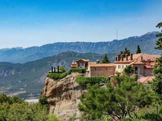 Fototapeta na wymiar meteora mountain monastery in greece