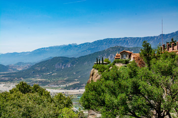 Naklejka premium meteora mountain monastery in greece