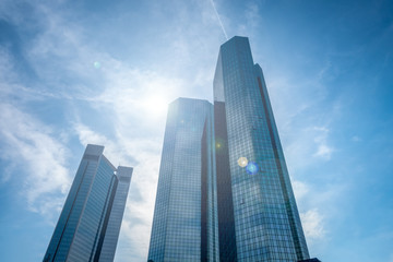 Fototapeta na wymiar Frankfurt Germany with some skyscrapers