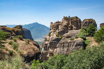 meteora mountain monastery in greece