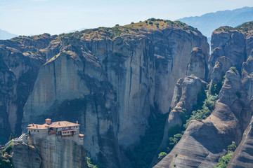 meteora mountain monastery in greece