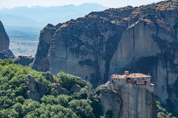 meteora mountain monastery in greece