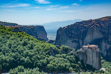 Fototapeta na wymiar meteora mountain monastery in greece