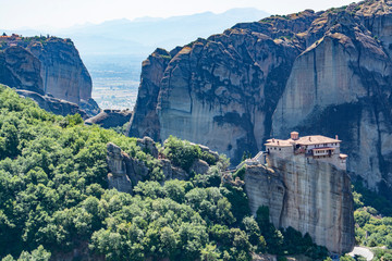 meteora mountain monastery in greece