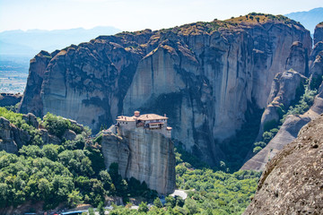 meteora mountain monastery in greece