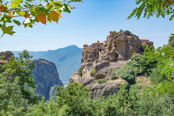 meteora mountain monastery in greece
