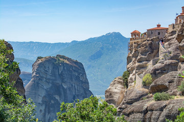 meteora mountain monastery in greece