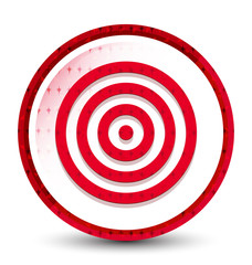 Target icon misty frozen red round button
