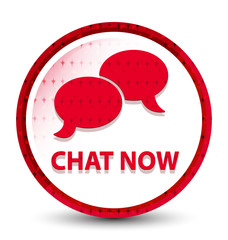 Chat now misty frozen red round button