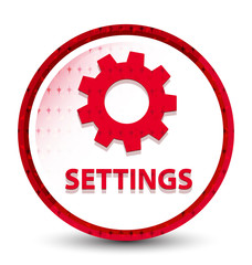 Settings misty frozen red round button