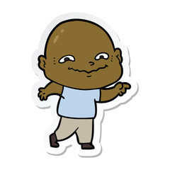 sticker of a cartoon creepy guy