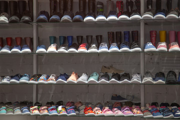 shoes in the shop window