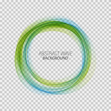 Abstract blue, green swirl circle bright background. Vector illustration for you modern design. Round frame or banner