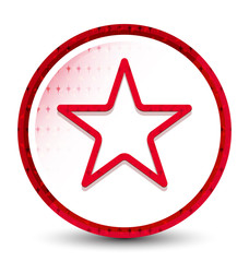 Star icon misty frozen red round button