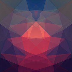 Geometric pattern, polygon triangles vector background in pink, purple, blue  tones. Illustration pattern