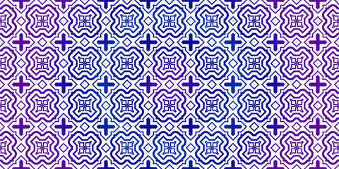 Bright And Colorful Backgrounds Or Digital Papers. Backdrop. Vector Illustration. For Design, Wallpaper, Fashion, Print. Seamless Pattern With Abstract Geometric Style. Blue purple gradient