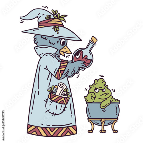 Magician creating cute monsters.